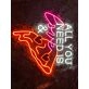 Brighten Your Space with the All I Need Is You And Pizza Led Neon Sign - Perfect for Home Decor, Office Environments, Pizza Places, or Celebratory Events.