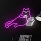 Brighten Your Reading Nook and Add Whimsy to Weddings and Parties with the Cat Book Led Sign Animal Lover Neon Light Cat Book Led Light Bookworm Deco.