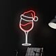 Add Festive Cheer to Your Home, Office, and Holiday Parties with the Champagne Christmas Hat LED Neon Sign - Perfect for Creating a Merry Atmosphere!