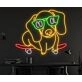 Brighten Up Your Bar or Bedroom with the Cool Dachshund Skateboarding LED Neon Sign - Perfect for Dog Lovers and Skate Enthusiasts