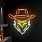 Brighten Your Western Theme: Cowboy Eagle Led Neon Sign for Bar, Office, and Rustic Home Decor