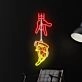 Brighten Up Your Space: Perfect for Parties, Home Kitchens, or Pizza Shops with Custom Pizza Led Sign Pizza Restaurant Logo Home Room Decor Restaurant Decor.