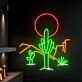 Light Up Your Space: Desert Cactus Led Neon Sign for Vibrant Home Decor, Trendy Coffee Bars, Chic Restaurants, and Sparkling Club Settings