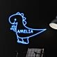 Brighten Your Child's Room and Celebrate in Style with Dinosaur Led Sign Dinosaur Custom Name Children Led Neon Sign for Bedrooms, Playrooms, and Birthday Parties.