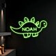 Brighten Up Your Child's Space: Dinosaur LED Sign Custom Name Neon Light for Kid's Room, Playroom, and Birthday Celebrations