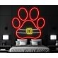 Bring Festive Joy to Your Home or Office with the Dog Paw Christmas Belt LED Neon Sign – Perfect for Holiday Decor and Celebrations