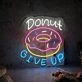 Brighten Your Bakery, Boost Your Home Office Vibes, and Add Sweetness to Parties with the Donut Give Up Led Neon Sign Custom Donut Neon Led Sign.