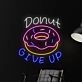 Brighten Your Bakery, Boost Your Home Office Vibes, and Add Sweetness to Parties with the Donut Give Up Led Neon Sign Custom Donut Neon Led Sign.