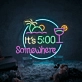 Customize It's 5 Somewhere Cocktails LED Neon Sign
