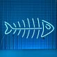 Brighten Up Your Coastal Café or Home Aquarium Room with the Fish Skeleton Sea Animal Restaurant Decor Led Neon Sign.