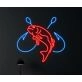 Cast a Glow on Your Space: Fishing Led Sign Sea Animal Lover Neon Light for Home Decor, Bars, and Outdoor Party Ambience