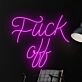 Brighten Your Space with Attitude: Fuck Off Led Neon Sign Perfect for Bars, Home Offices, or Christmas Themed Parties