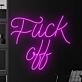 Brighten Your Space with Attitude: Fuck Off Led Neon Sign Perfect for Bars, Home Offices, or Christmas Themed Parties