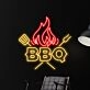 Brighten Up Your Backyard Barbecue and Kitchen Space with the Customizable Grills Barbeque Led Neon Sign - Perfect for Parties, Weddings, and Home Bars.