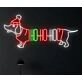 Brighten Your Festivities: Hohoho Dachshund Led Neon Sign for Christmas Elegance in Homes, Offices, and Holiday Celebrations.