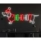 Brighten Your Festivities: Hohoho Dachshund Led Neon Sign for Christmas Elegance in Homes, Offices, and Holiday Celebrations.
