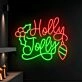 Brighten Your Holiday Celebrations: Holly Jolly Christmas Led Neon Sign Merry Christmas Led Light for Festive Home, Office, and Store Decorations.