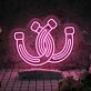 Brighten Your Equestrian Events and Spaces: Horseshoe Led Neon Sign Horse Fan Club Decor Wall Art for Weddings, Parties, Home, and Office.