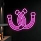Brighten Your Equestrian Events and Spaces: Horseshoe Led Neon Sign Horse Fan Club Decor Wall Art for Weddings, Parties, Home, and Office.