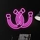 Brighten Your Equestrian Events and Spaces: Horseshoe Led Neon Sign Horse Fan Club Decor Wall Art for Weddings, Parties, Home, and Office.