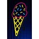 Brighten Up Your Space: Ice Cream Neon Led Light Cream Coffee Shop Decor Light, Perfect for Home, Bar, and Wedding Ambiance.