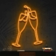 Champagne Glass Cheers LED Sign
