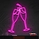 Champagne Glass Cheers LED Sign