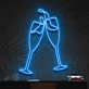 Champagne Glass Cheers LED Sign