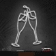Champagne Glass Cheers LED Sign