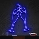 Champagne Glass Cheers LED Sign