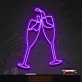 Champagne Glass Cheers LED Sign