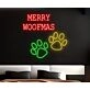 Merry Woofmas Paw Dog Led Neon Sign Hohoho Christmas Led Sign