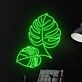 Monstera Leaf Led Neon Sign Art Deco Green Leaf