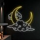 Moon And Clouds Led Neon Sign Moon Lover Led Sign