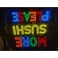 More Sushi Please Logo Restaurant Led Neon Sign Sushi Neon Led Sign