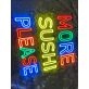 More Sushi Please Logo Restaurant Led Neon Sign Sushi Neon Led Sign