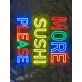 More Sushi Please Logo Restaurant Led Neon Sign Sushi Neon Led Sign