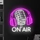 On Air Podcast Led Neon Sign Light Man Cave Game Room Sign