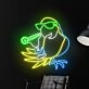 Parrot Drinking Margarita Led Neon Sign Parrot Led Sign Animal Lover Neon Light