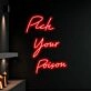 Pich Your Poison Led Neon Sign Christmas Decor