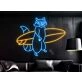 Raccoon Hold Surfboard Led Neon Sign