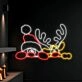 Reindeer Christmas Hat Led Neon Sign Reindeer Christmas Led Sign