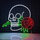 Rose Skull Head Led Neon Sign Christmas Deco