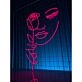 Rose Woman Girl Flower Neon Led Light Womanr Bar Hanging Led Neon Sign Light Bar