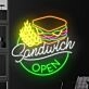 Sandwich Open Restaurant Led Neon Sign Sandwiches Neon Light