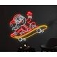 Santa Claus Skateboarding Led Neon Sign