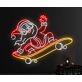 Santa Claus Skateboarding Led Neon Sign