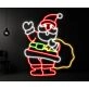 Santa Claus With Gift Bag Led Neon Sign
