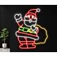 Santa Claus With Gift Bag Led Neon Sign