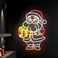 Santa Claus With Gift Led Neon Sign Santa Claus Christmas Led Sign
